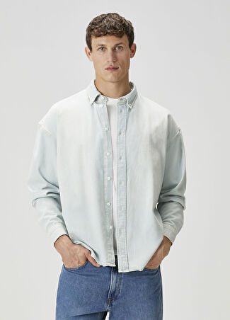 Frame Denim Erkek Mavi Gömlek S