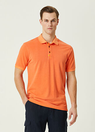 Network Erkek Turuncu Polo Yaka T-Shirt S
