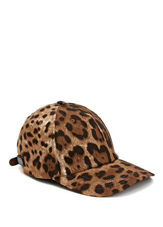 Dolce&gabbana Erkek Leopar Desenli Şapka Kahverengi 58 -1