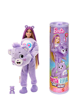 Barbie Çocuk Cutie Reveal Care Bear Serisi Mor Model Bebek Jcn94 -1
