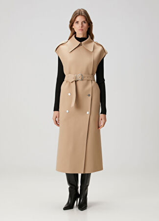 Jil Sander Kadın Açık Kahverengi Yün Yelek Xs