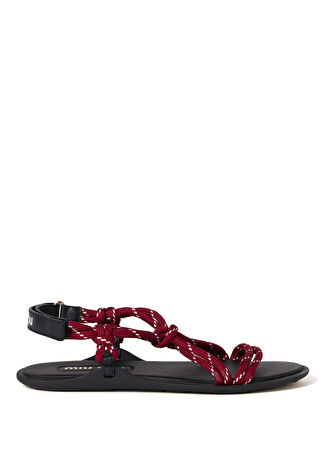 Miu Miu Kadın Bordo Rivière Kordon Sandalet 38 -1