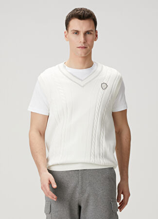 Brunello Cucinelli Erkek Beyaz Yelek M -1