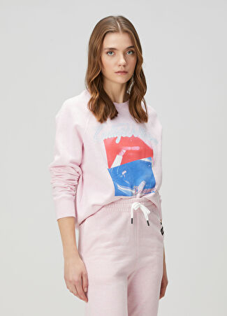Zadig&voltaire Kadın Pembe Baskılı Sweatshirt Xs