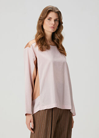 Dries Van Noten Kadın Caias Altın Rengi Garnili Bluz Pembe 34 It
