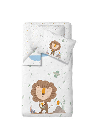 Casadora Baby Simba %100 Organik Pamuk Saten Bebek Nevresim Takımı Bej -1