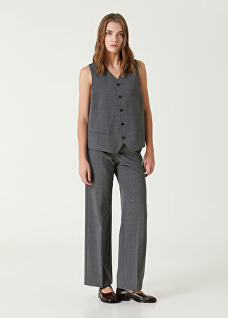 Mm6 Maison Margiela Kadın Gri Pantolon 38 It