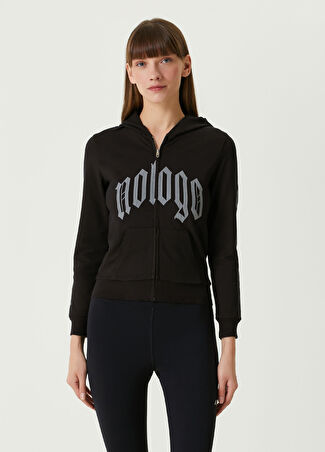 Balenciaga Kadın Siyah Kapüşonlu Logolu Sweatshirt Xs