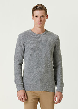Beymen Collection Collection Erkek Açık Gri Yün Kazak S