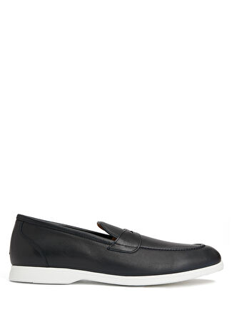 Kiton Erkek Lacivert Deri Loafer 9 Uk -1