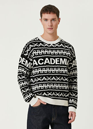 Academia Erkek Siyah Logo Jakarlı Kazak M