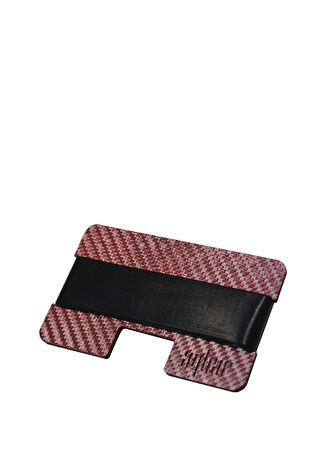 Aybar Erkek Kırmızı Karbonfiber Minimalist Kartlık - 1