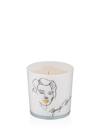 Decorium Iconic Marilyn Dekoratif Cam Mum Beyaz -1