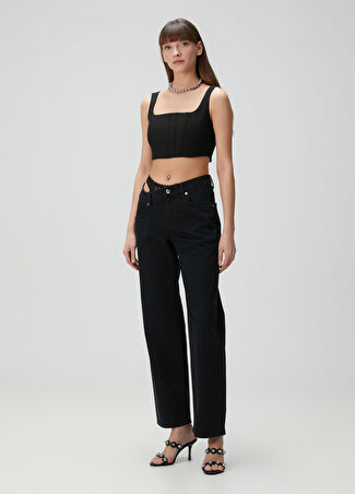 T By Alexander Wang Kadın Pre-styled Siyah Jean Pantolon 25 Us