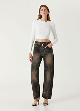 T By Alexander Wang Kadın Kahverengi Jean Pantolon 25 Us