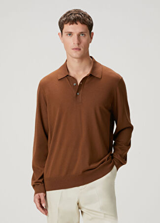 Dunhill Erkek Polo Yaka Kaşmir Triko Bej Xl