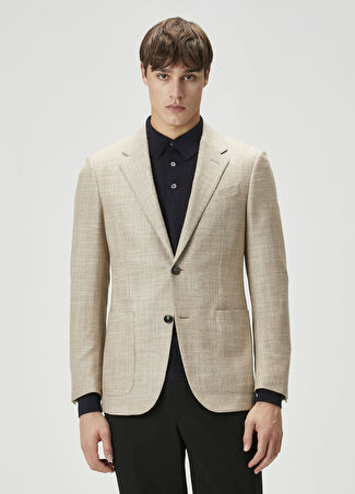 Zegna Erkek Bej Yün Ceket 52 It
