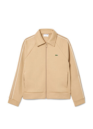 Lacoste Erkek Bej Fermuarlı Regular Fit Sweatshirt M -1