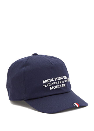 Moncler Erkek Çocuk Lacivert Logo Detaylı Şapka M