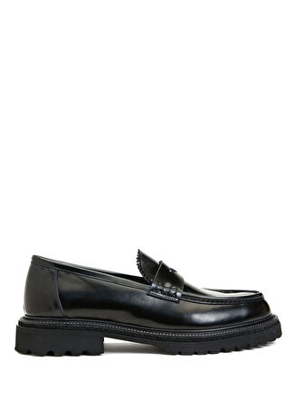 Divarese Erkek Siyah Deri Loafer 40