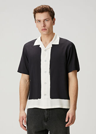 Rag&bone Erkek Avery Siyah Beyaz Kısa Kollu Gömlek S