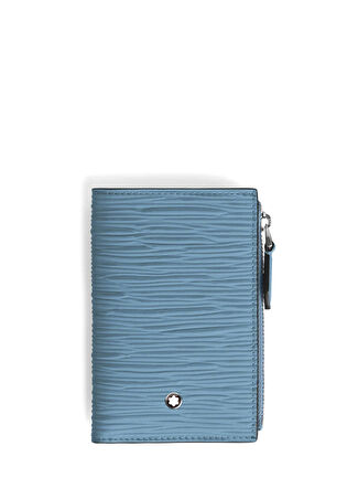 Montblanc Erkek Mavi Mini Deri Cüzdan -1