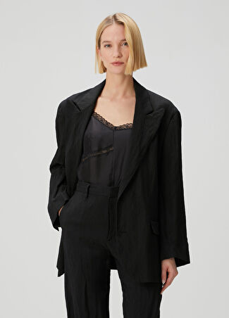Mm6 Maison Margiela Kadın Siyah Yün Blazer L