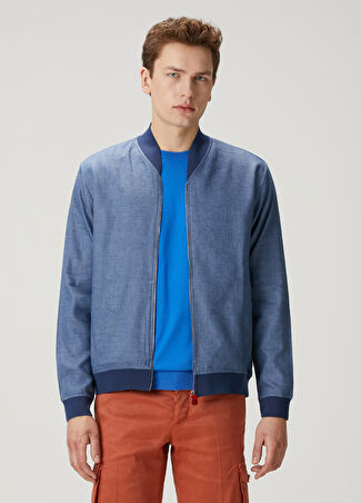 Kiton Erkek Mavi Keten Hırka 48 It - 1