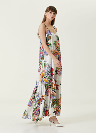 Etro Kadın Beyaz Çiçekli Maksi Elbise 40 It