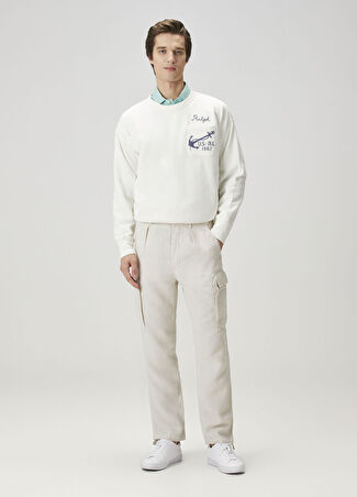 Polo Ralph Lauren Erkek Açık Gri Keten Pantolon 33 Us -1