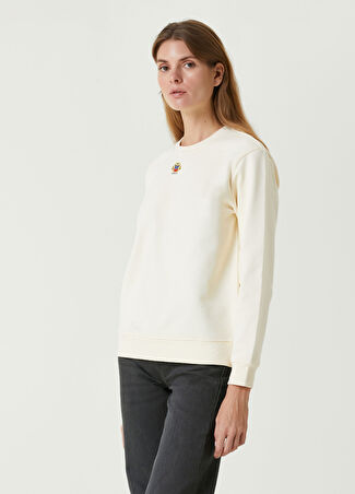Bally Kadın Kemik Logolu Sweatshirt Bej S