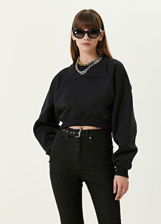 Off-white Kadın Siyah Dik Yaka Sweatshirt Xs