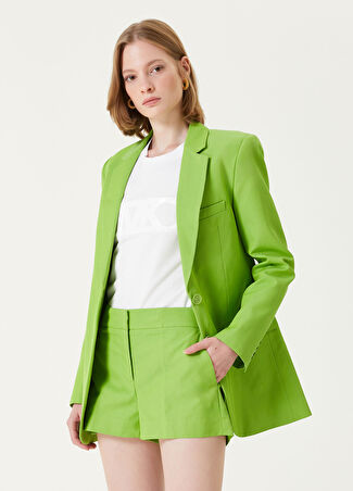 Michael Michael Kors Michael Kors Kadın Yeşil Twill Blazer 2 Us