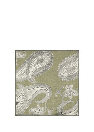 Beymen Collection Collection Erkek Yeşil Keten Karışımlı Poşet Mendil Haki