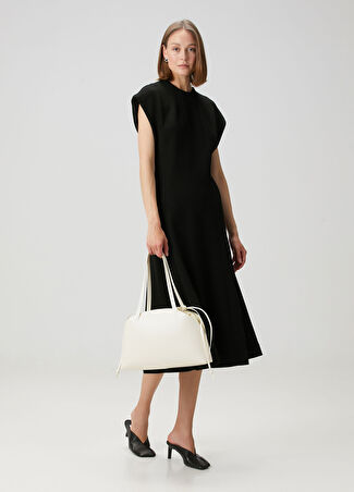 Jil Sander Kadın Siyah Midi Elbise 36 It