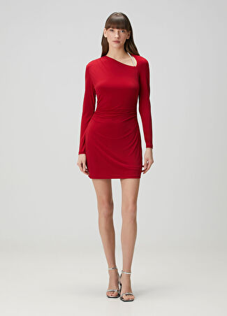 Herve Leger Kadın Abby Kırmızı Mini Kokteyl Elbise Xs