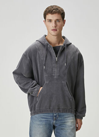 Marant Erkek Kapüşonlu Sweatshirt Gri S