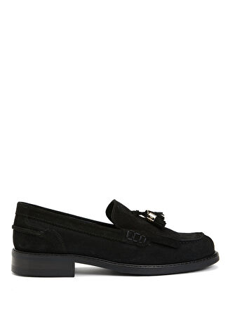 George Hogg Kadın Siyah Süet Loafer 39