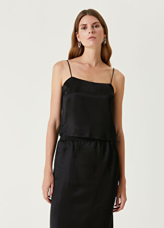Wardrobe Nyc Kadın Siyah Saten Bluz Xs