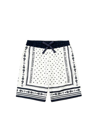 Dolce&gabbana Erkek Çocuk Beyaz Lacivert Bermuda Mavi 14 Yaş