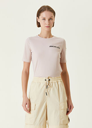 Moncler Grenoble Kadın Logo Baskılı T-Shirt Mor Xs