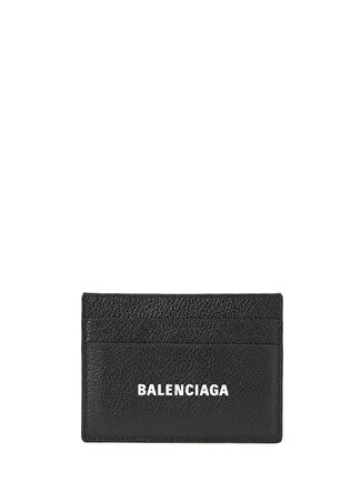Balenciaga Erkek Siyah Beyaz Deri Kartlık -1