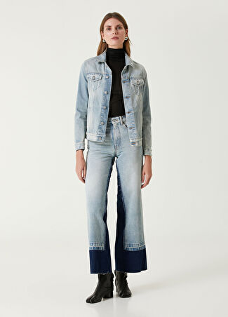 Mm6 Maison Margiela Kadın Mavi Flare Leg Jean Pantolon 24 Us