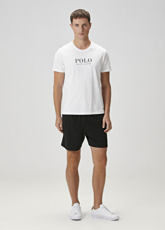 Polo Ralph Lauren Erkek Siyah Logo Nakışlı Deniz Şortu M -1