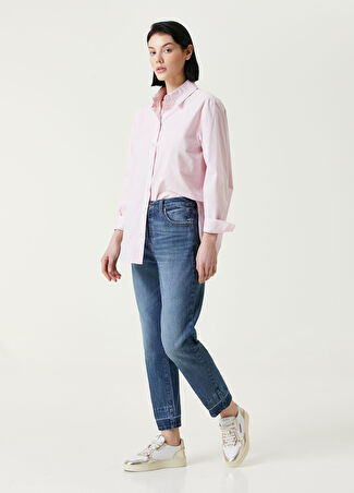 Frame Denim Kadın Mavi Crop Straight Jean Pantolon 24 Us