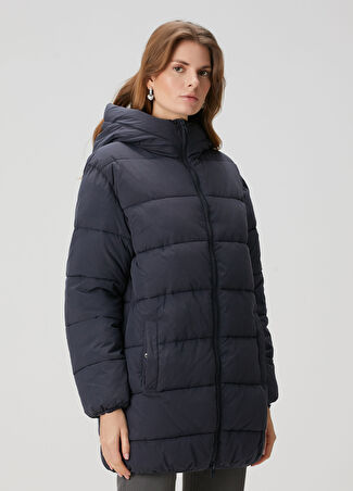 Zadig&voltaire Kadın Lacivert Logo Şeritli Puff Mont Xs