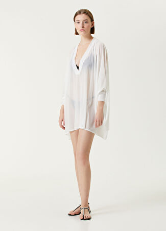 Balmain Kadın Beyaz Kısa Kaftan M