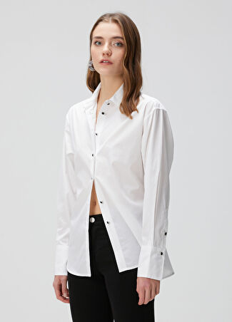 Rag&bone Kadın Eve Beyaz Poplin Gömlek S