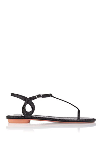Aquazzura Kadın Almost Bare Siyah Deri Sandalet 37.5 -1