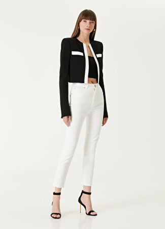 Balmain Kadın Beyaz Skinny Jean Pantolon 34 Fr